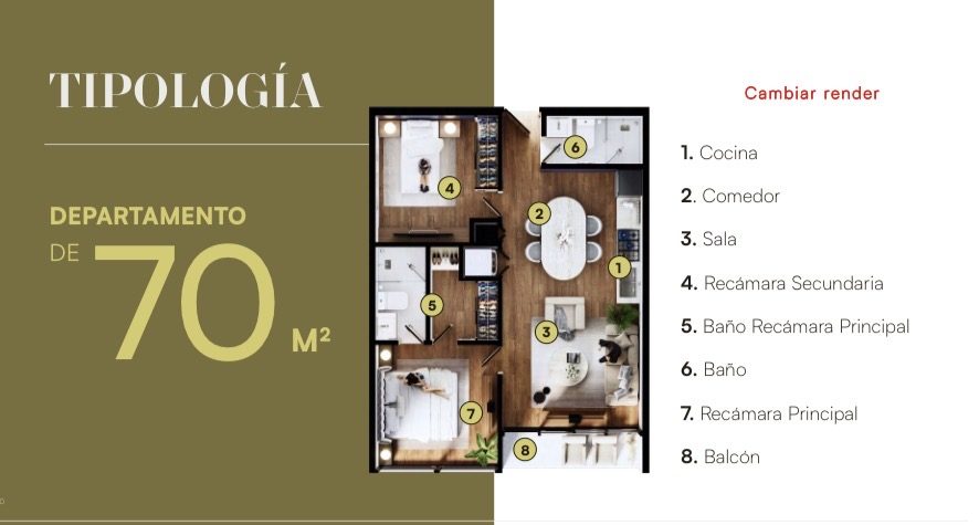 Departamento 70m2 2